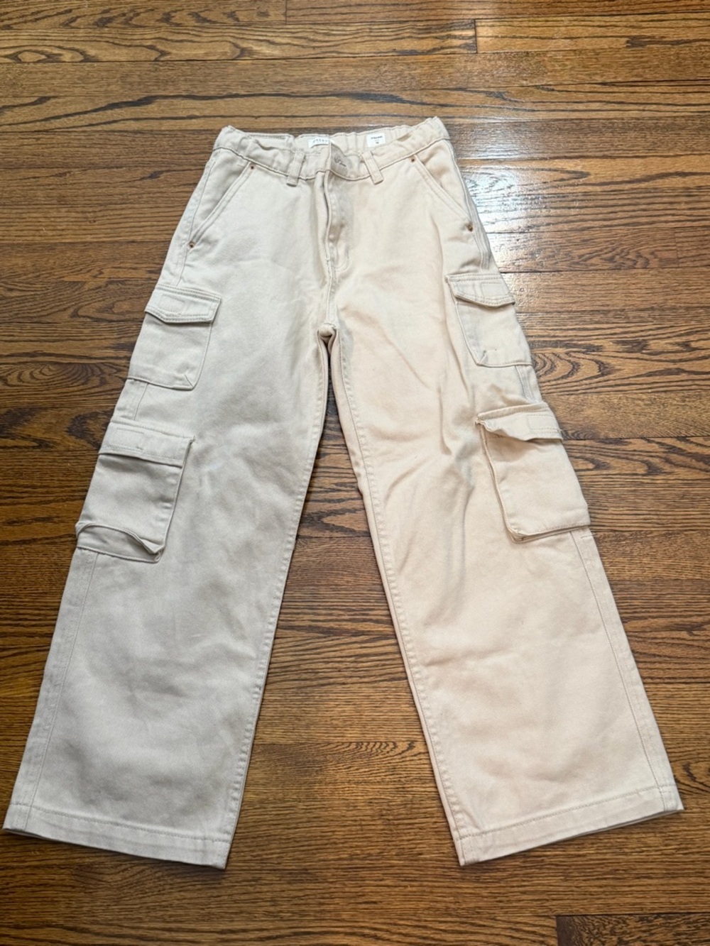 PacSun Kids Two-Tone Cargo Pants in Beige and Light Tan